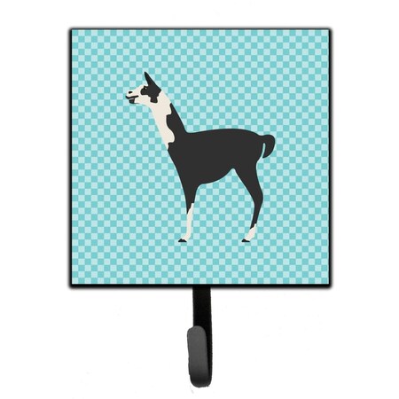 Jensendistributionservices Llama Q Ara Blue Check Leash or Key Holder MI1706703